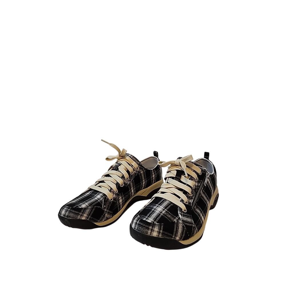 Therafit Sienna Women's Side Zip Sport Casual Comfort Shoe US 8.5 EUC Black Wht